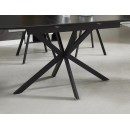 Стол обеденный SIGNAL GASTON Ceramic черный/черный 140-180/80